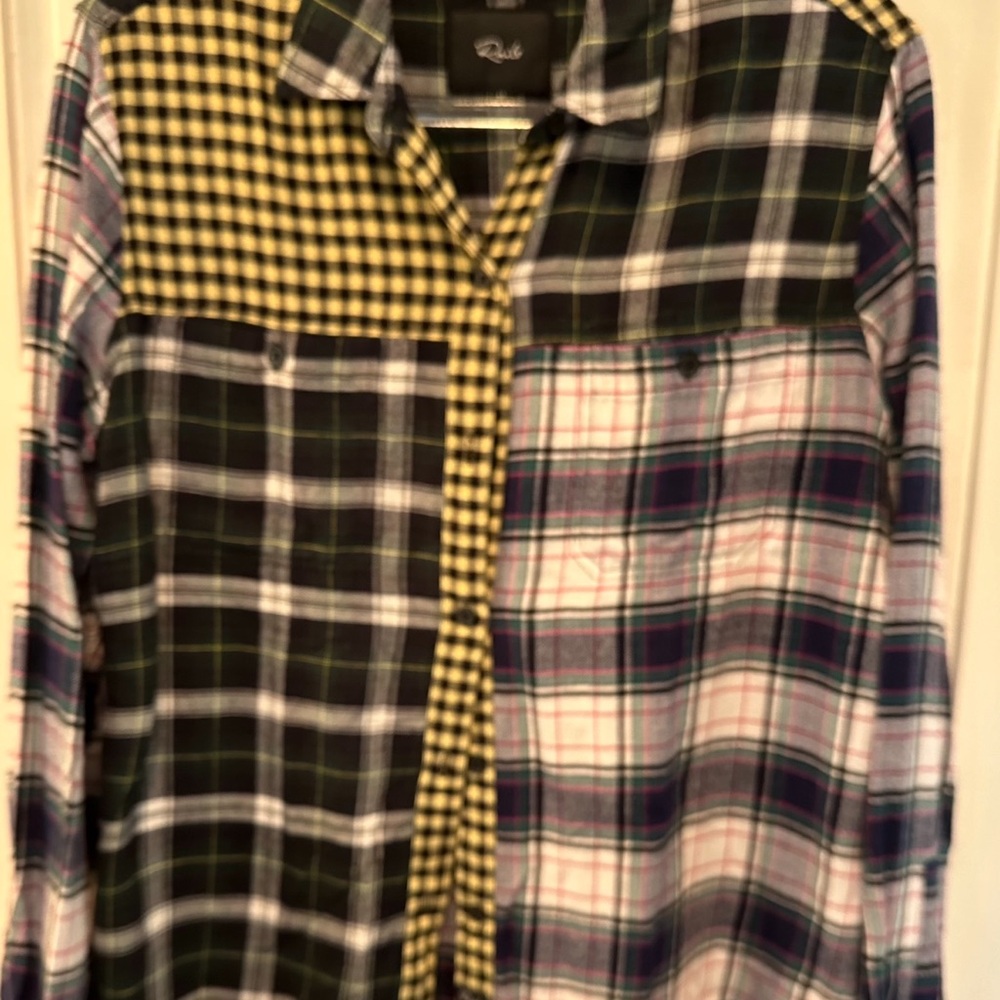 Rails Multicolor Plaid and Checkered Button-Down Shirt